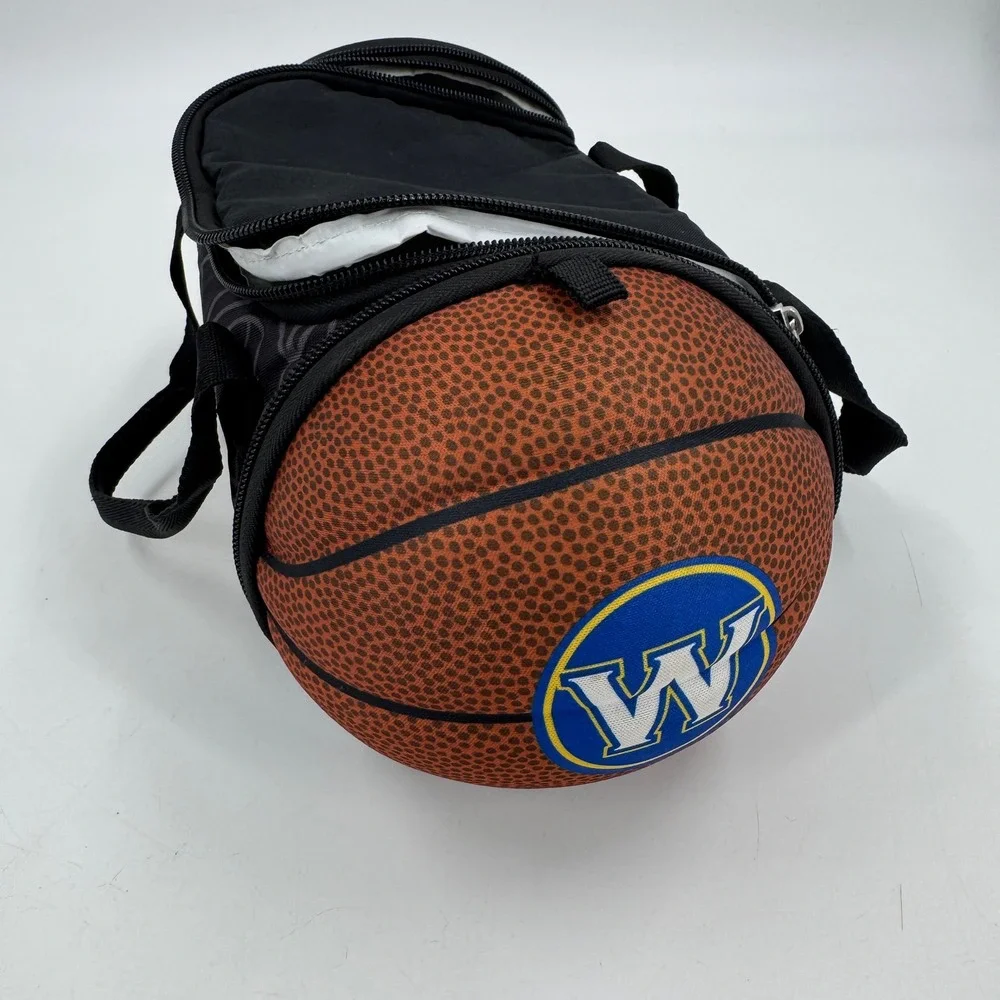 NBA Golden State Warriors Basketball Lunch Bag Unisex One Size Black Orange